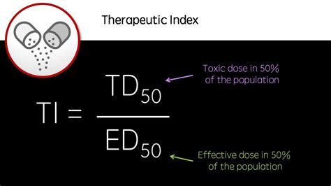 Here, TD50, or. . How to calculate therapeutic index formula